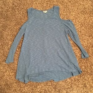 Blue, off the shoulder top